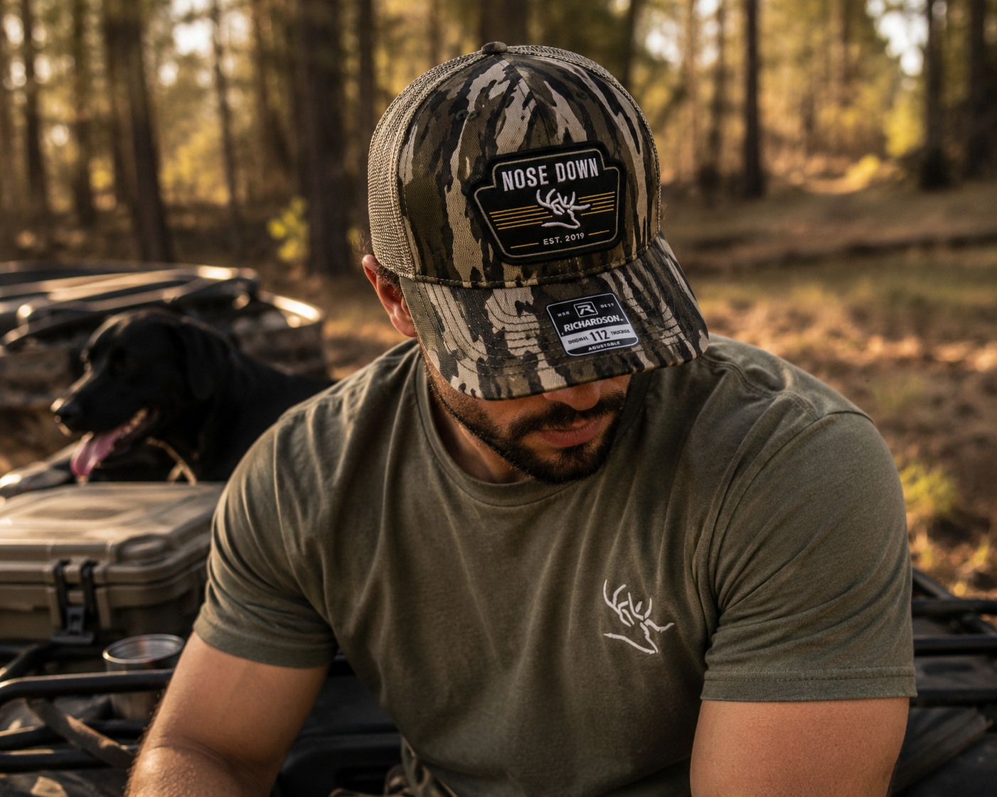 Vintage Black Woven Trucker