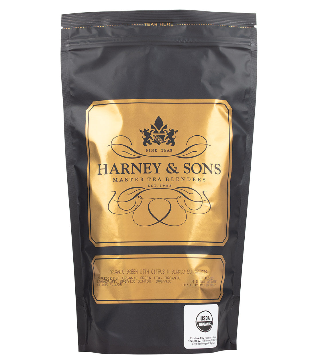 Organic Green with Citrus & Ginkgo, Bag of 50 Sachets