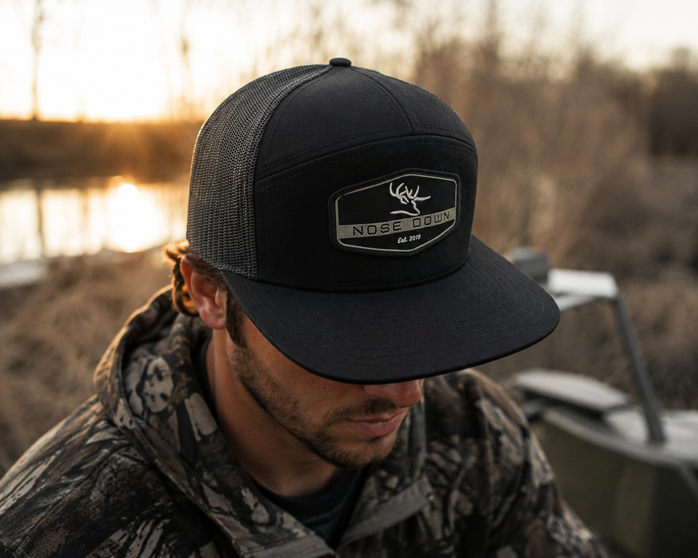 Black Hex Woven 7 Panel