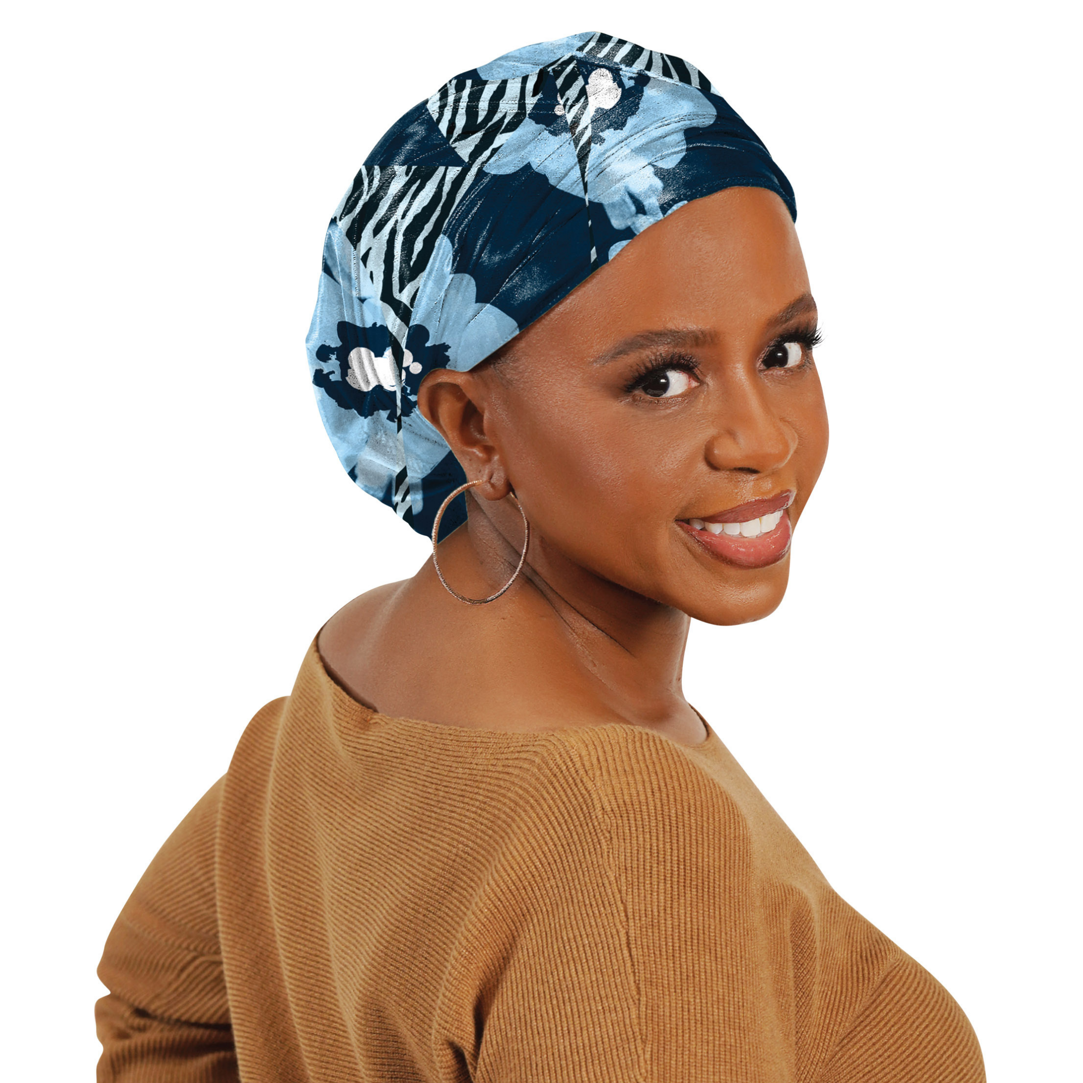 Broadus Collection Headwrap Scarf by Shante & Snoop Dogg, Floral Zebra
