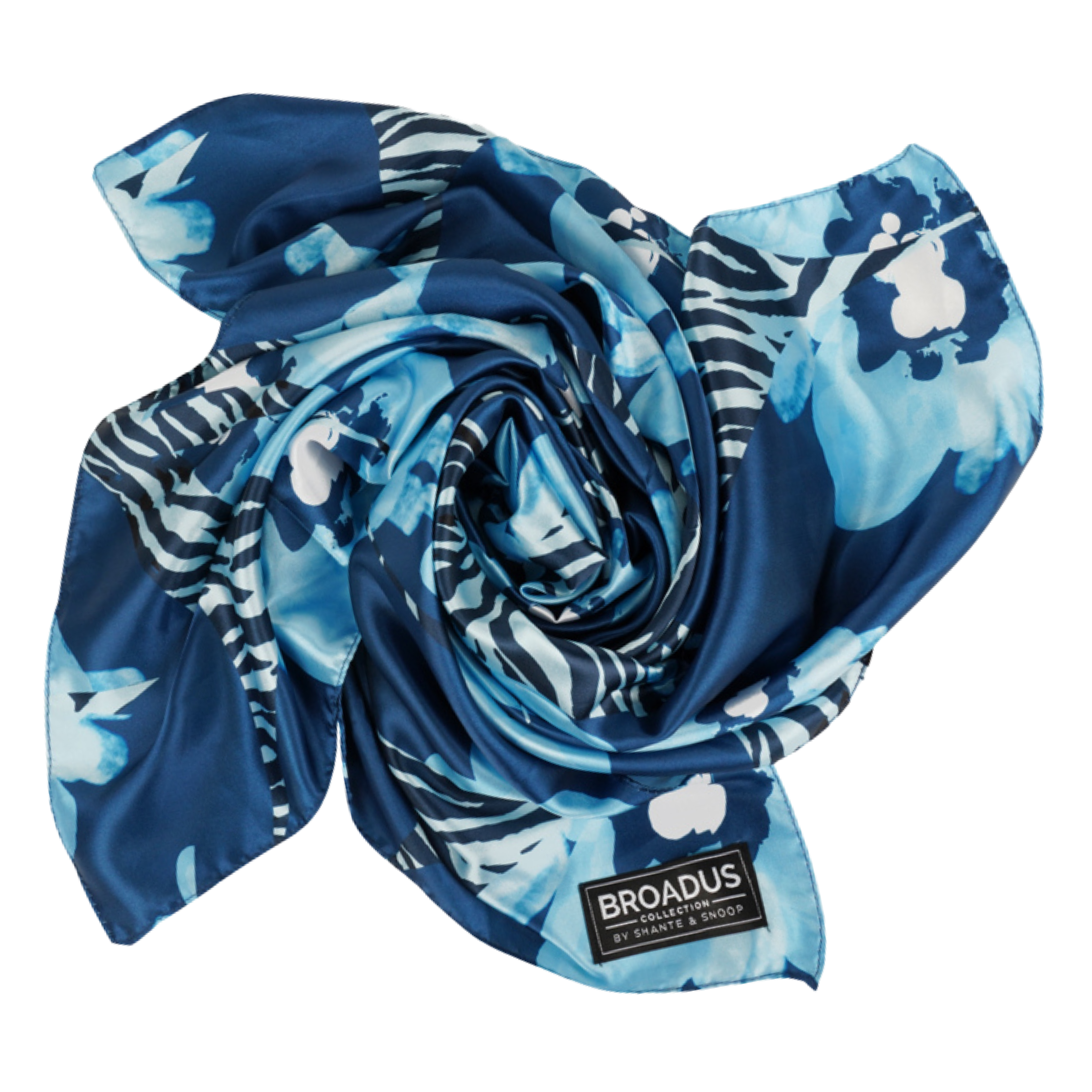 Broadus Collection Headwrap Scarf by Shante & Snoop Dogg, Floral Zebra