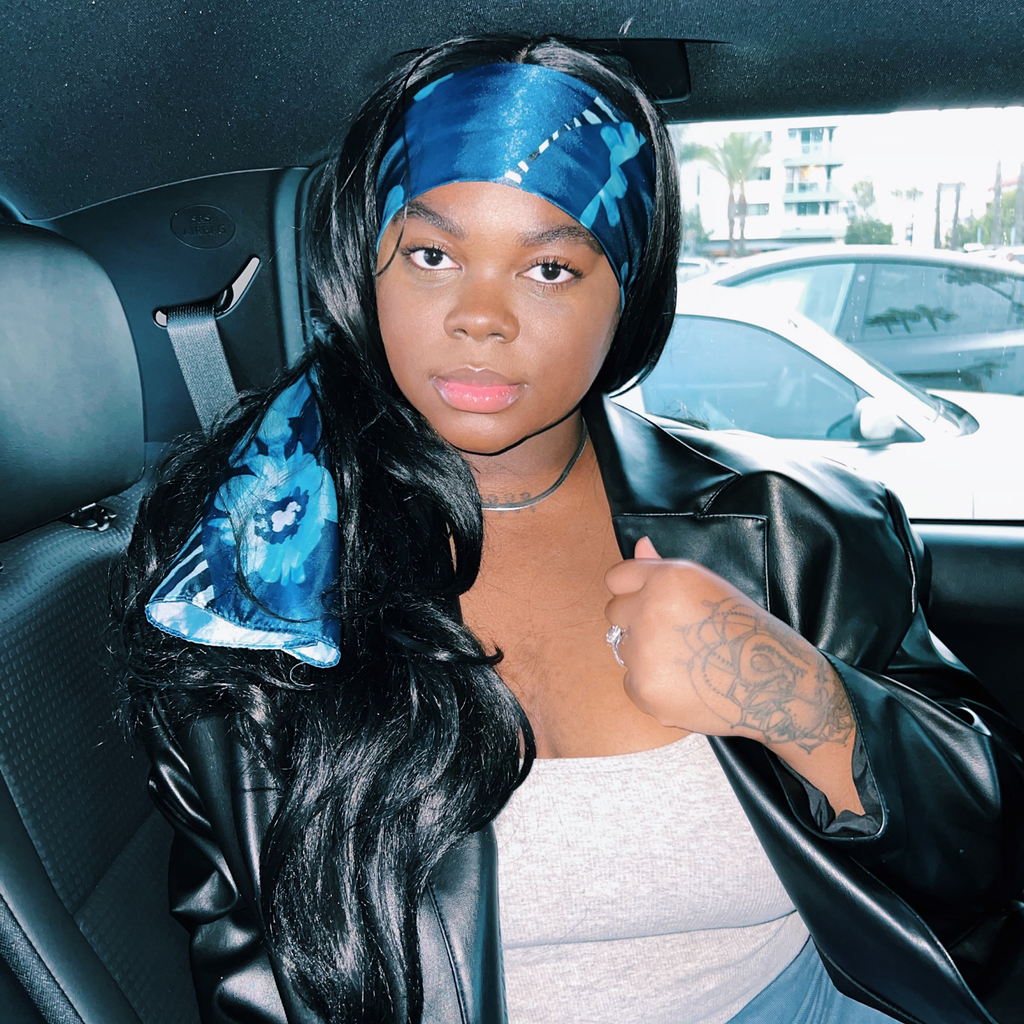 Broadus Collection Headwrap Scarf by Shante & Snoop Dogg, Floral Zebra