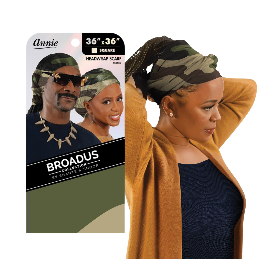 Broadus Collection Headwrap Scarf by Shante & Snoop Dogg, Camo
