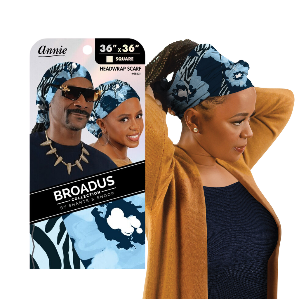 Broadus Collection Headwrap Scarf by Shante & Snoop Dogg, Floral Zebra