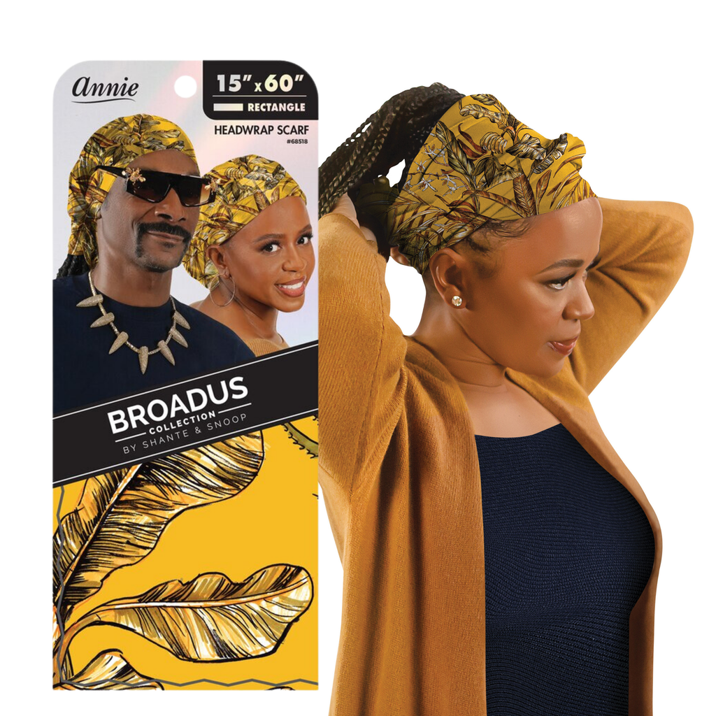 Broadus Collection Headwrap Scarf by Shante & Snoop Dogg, Golden Tropics