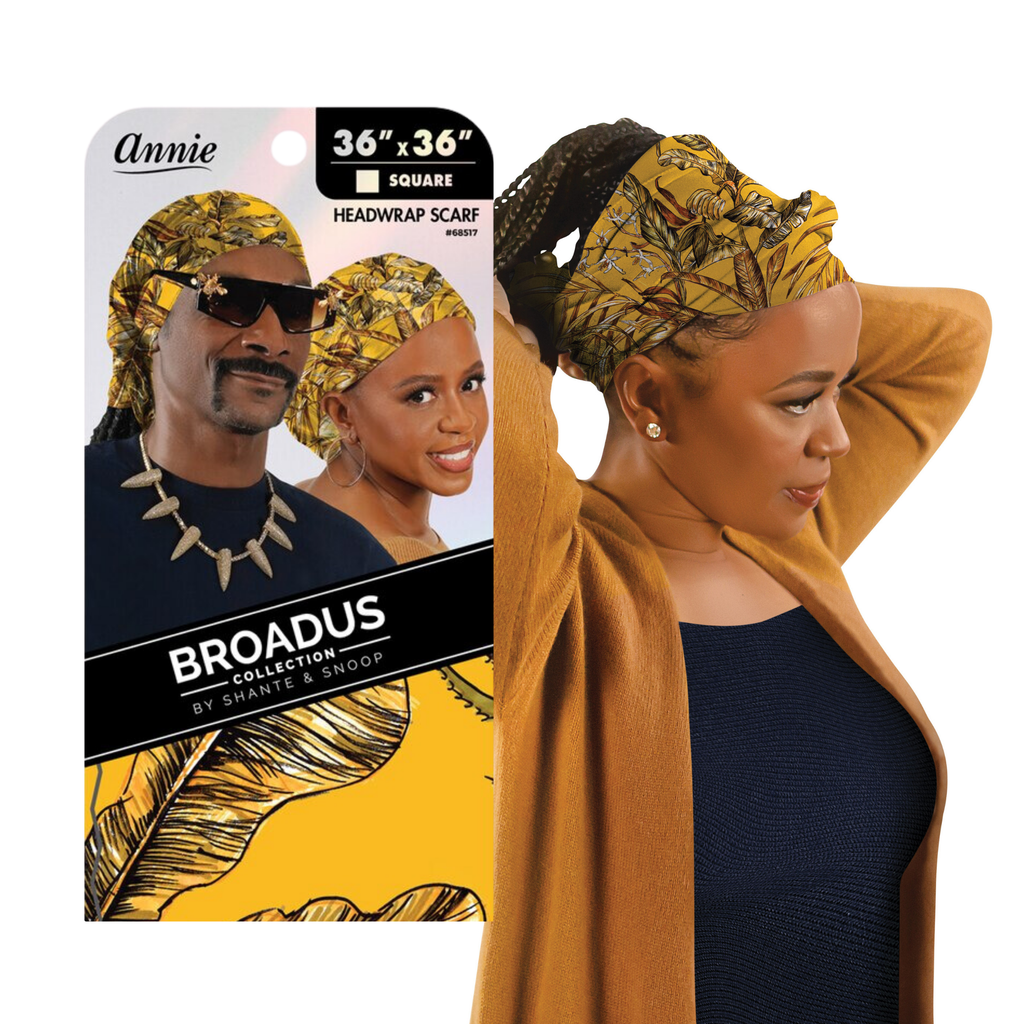 Broadus Collection Headwrap Scarf by Shante & Snoop Dogg, Golden Tropics