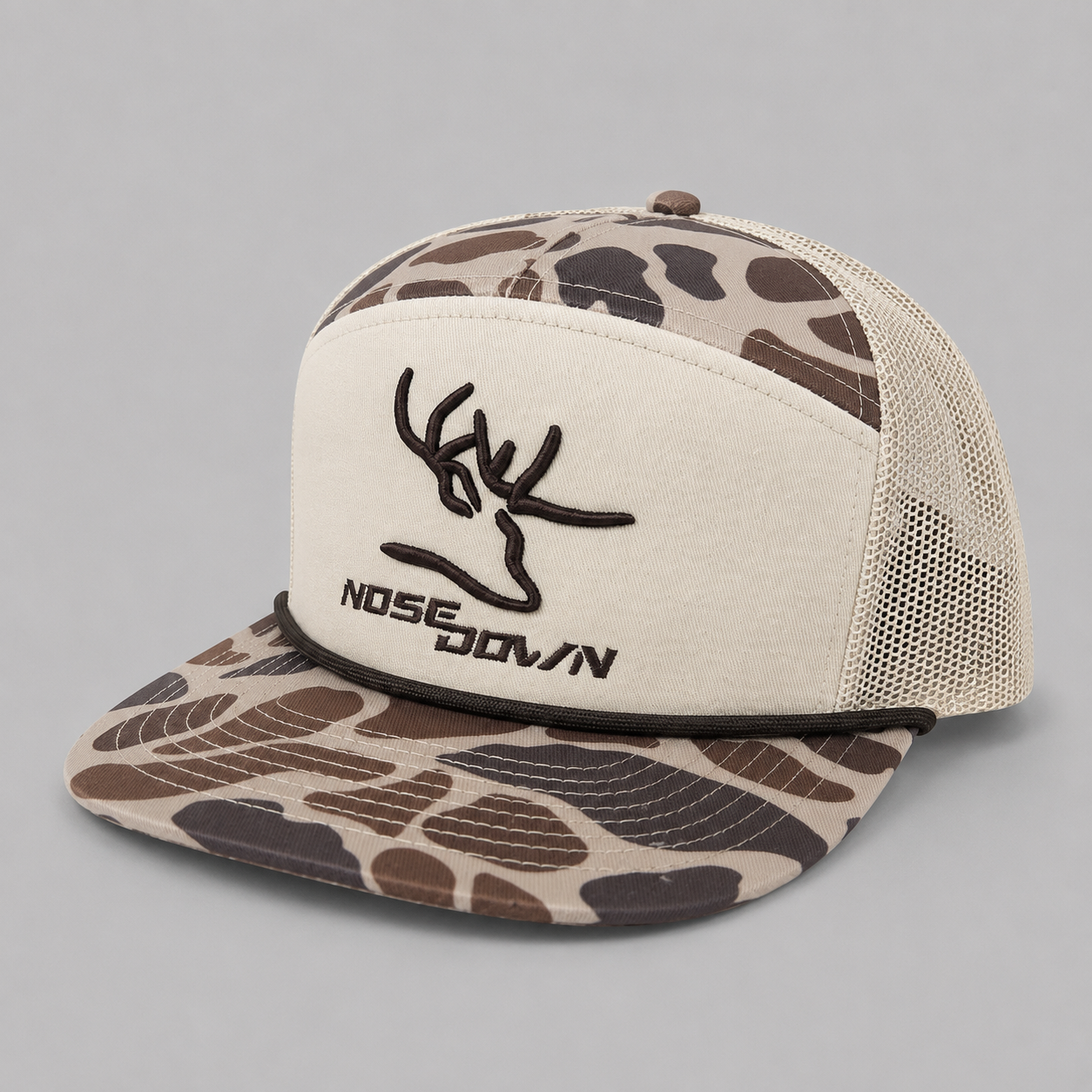 3D Puff Duck Camo 7 Panel - Youth