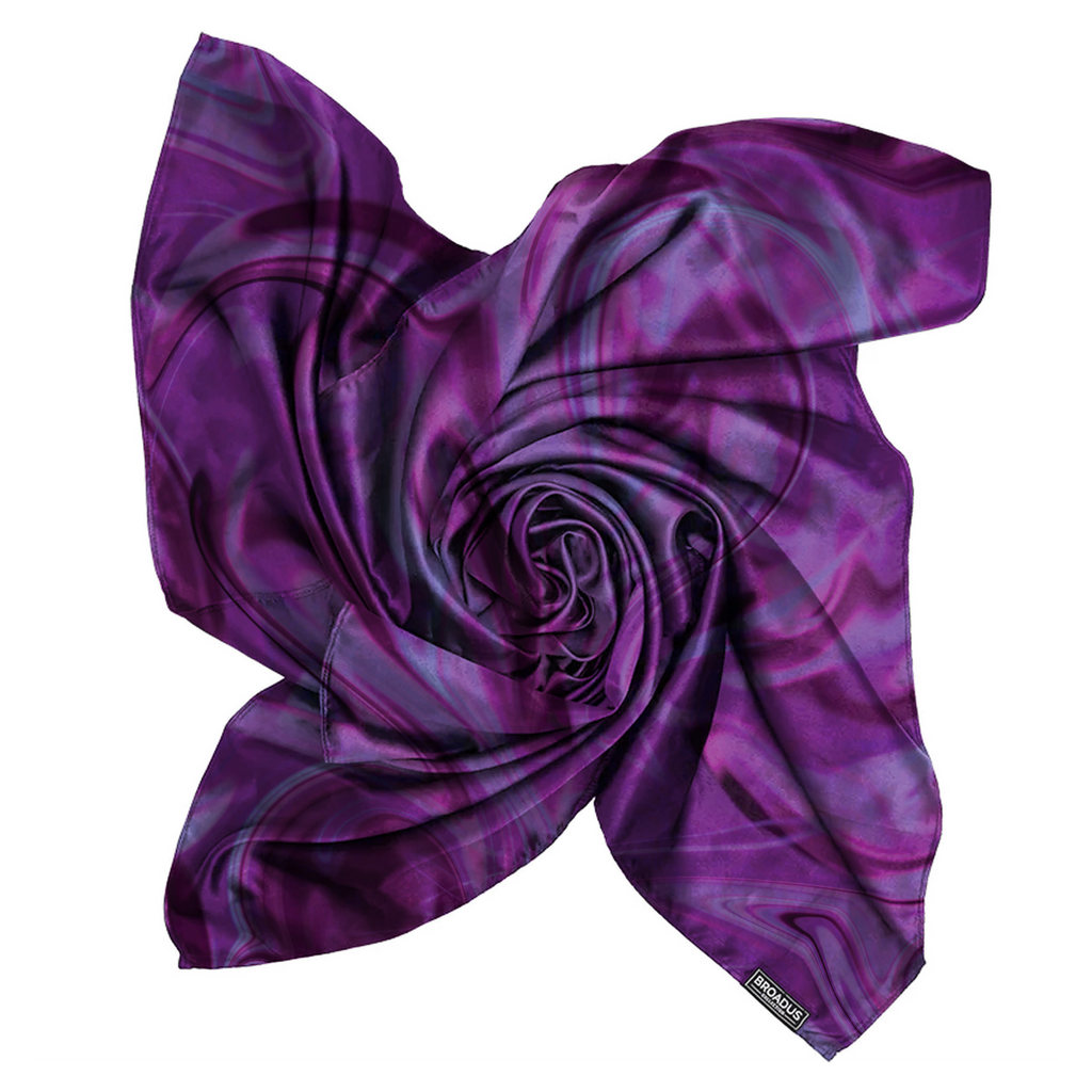Broadus Collection Headwrap Scarf by Shante & Snoop Dogg, Purple Butterfly